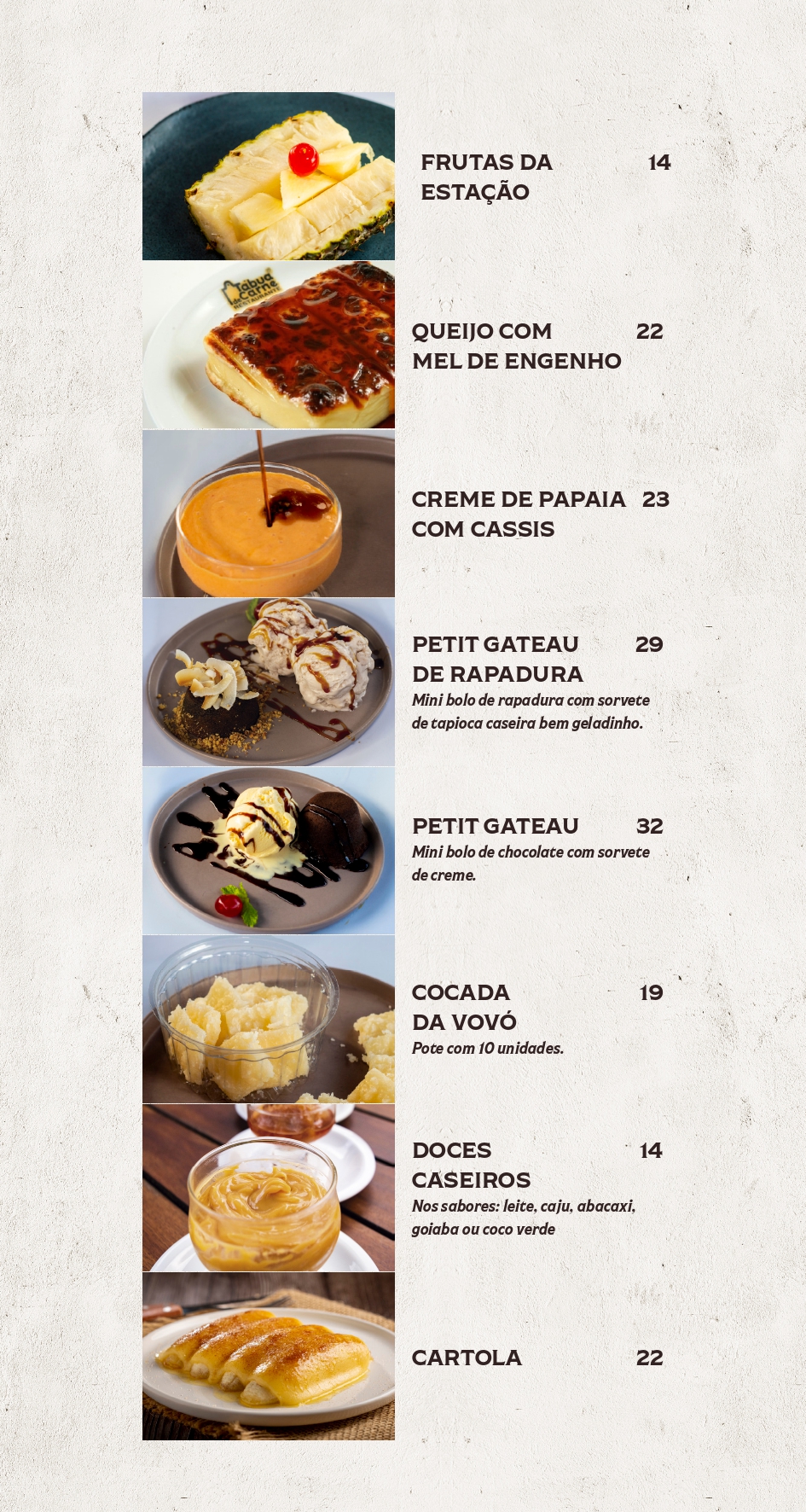 Sobremesas Ponta Negra